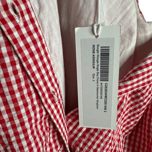 ROSIE ASSOULIN Boogie Woogie Bugle Boy Dress in Seersucker Gingham Women's 2 NWT - Picture 13 of 13